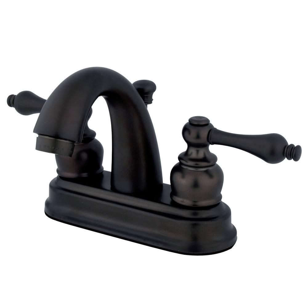 Oil Rubbed Bronze Centerset Lavatory Faucet with Metal Lever Handles R61653
