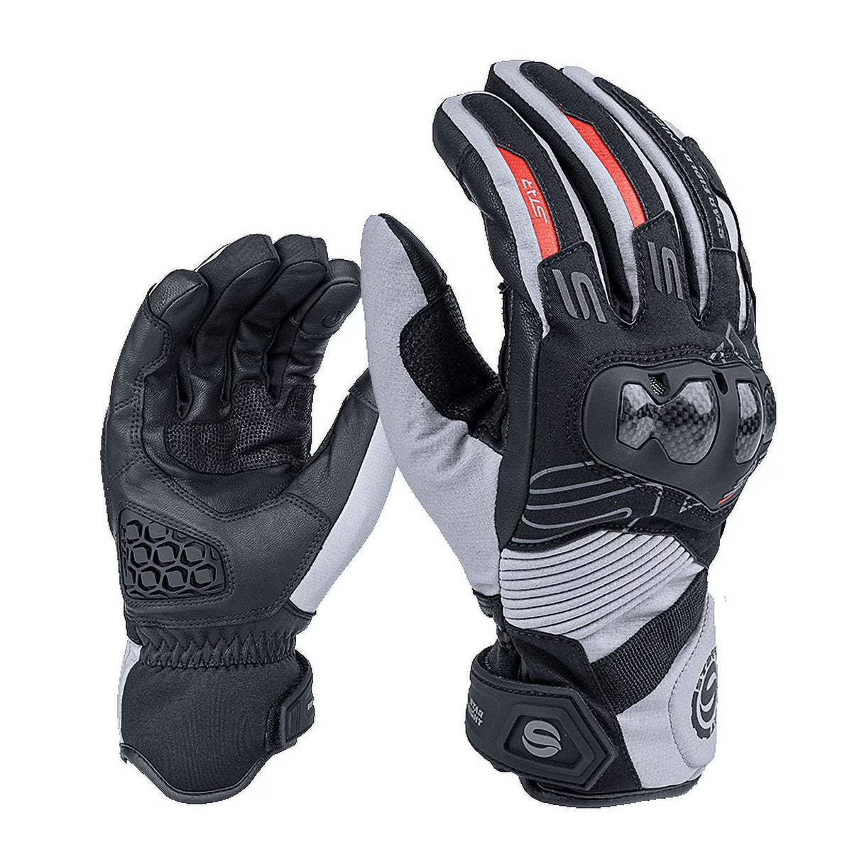 Vintage Leather Two-Finger Touchscreen Motorcycle Gloves Y89931