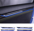 8pcs ABS Carbon Fiber Car Door Panel Stripe Cover Trim Accessories (BLUE) Y875