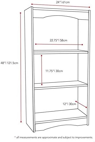 Midnight Black Tall Bookcase T3836