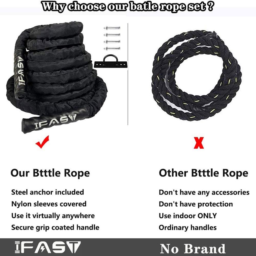 30ft Heavy Dacron Exercise Battle Rope Pack of 2 M86103