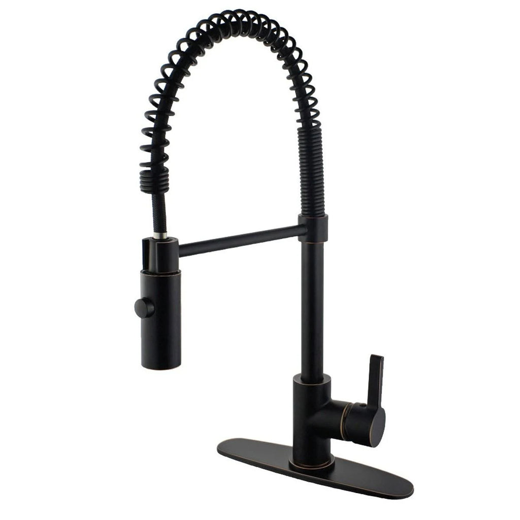 Satin Nickel Kitchen Faucet with Pull-Down Sprayer W176205