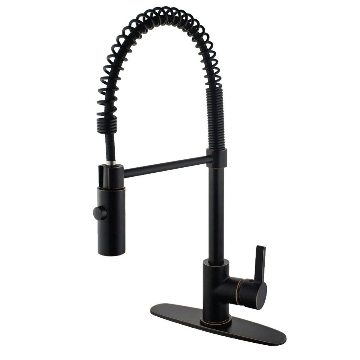 Satin Nickel Kitchen Faucet with Pull-Down Sprayer W176205