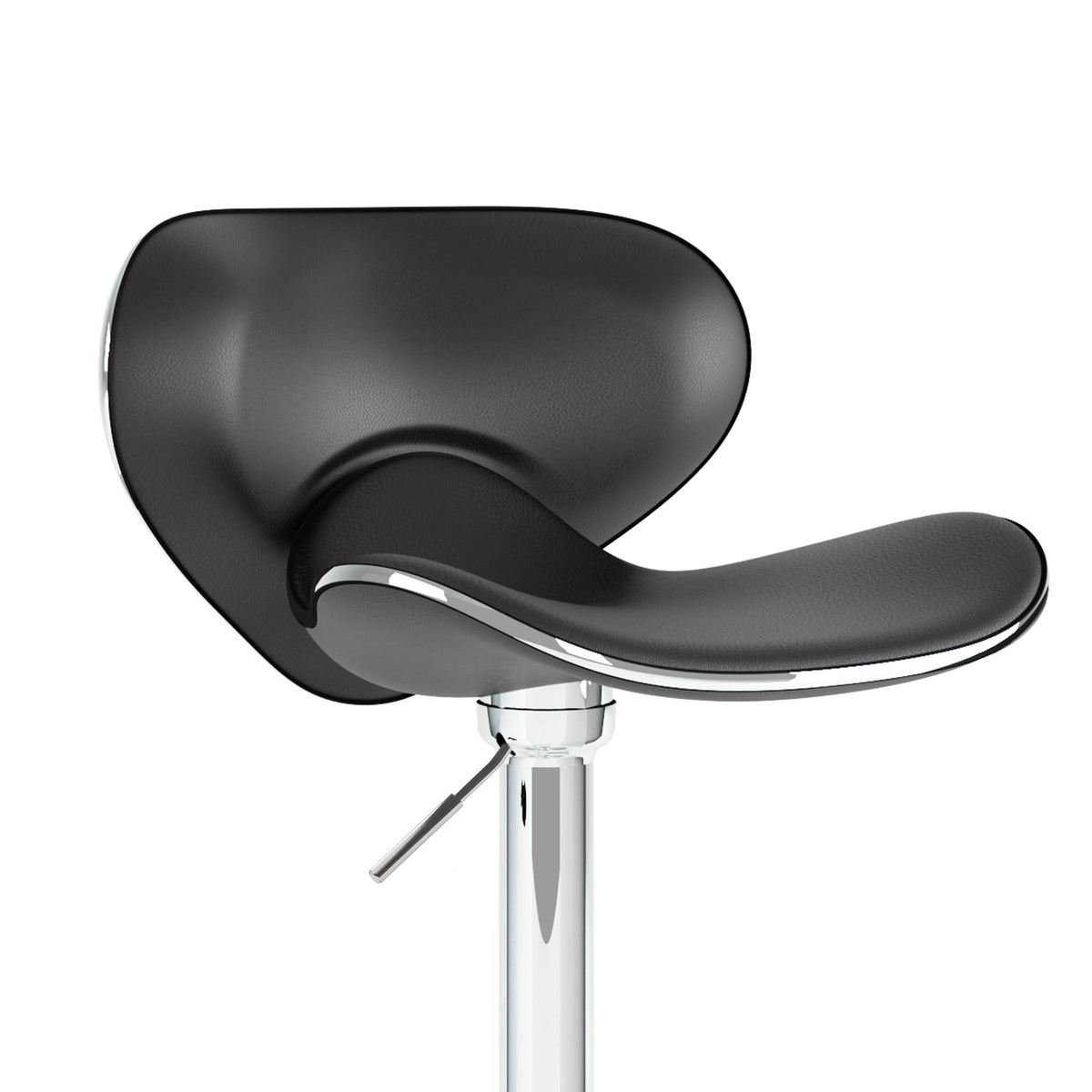 Black Curved Adjustable Bar Stool Set of 2 B7630