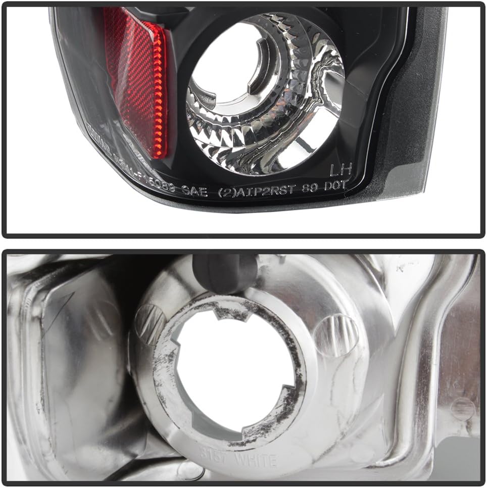 Black Rear Tail Lights Brake Lamps Pair J791684