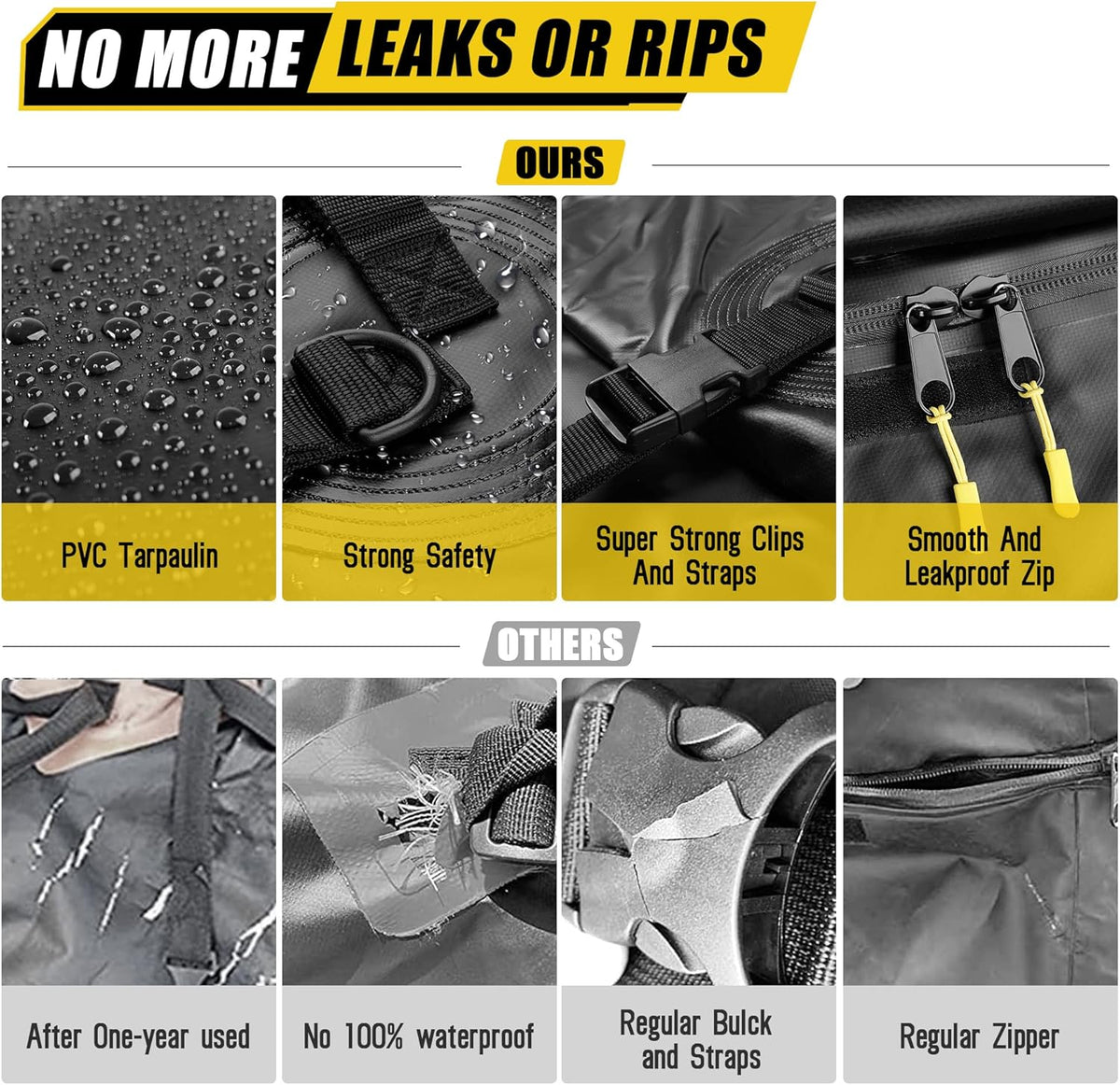 Waterproof Rooftop Cargo Carrier Bag with 6 Door Hook Straps I201