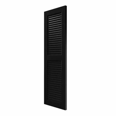 Black Exterior Composite Louvered Shutters Per Pair A959429