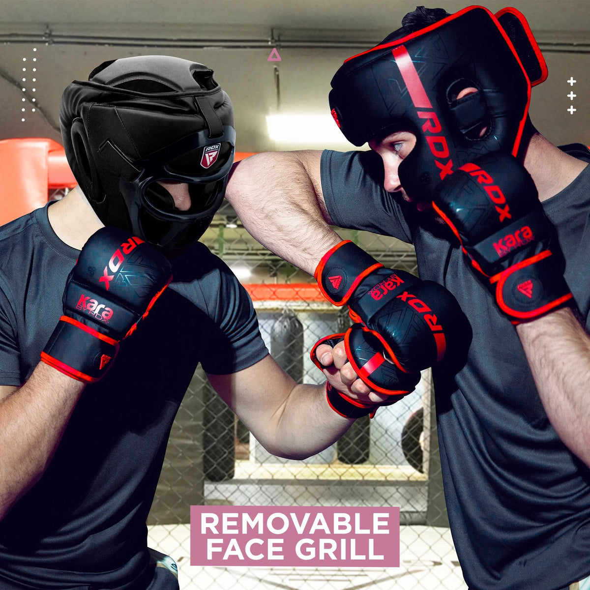 Headgear with Removable Face Grill for Boxing, MMA Training F52474