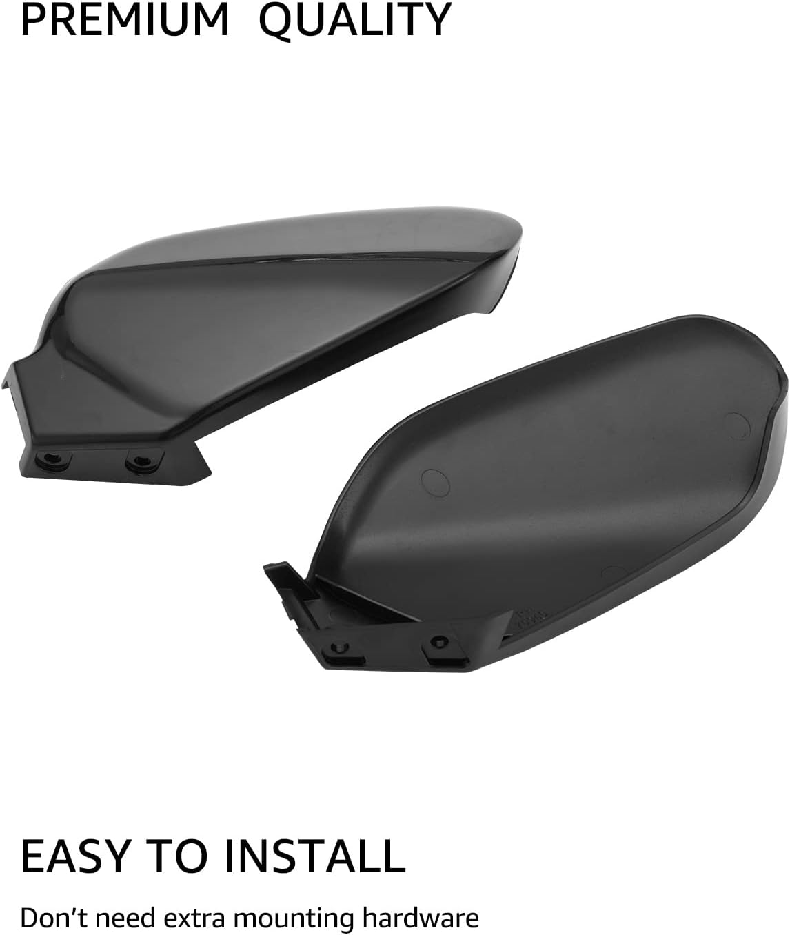 Black Plastic Hand Guards Wind Deflector Kit 2PCS Z20144