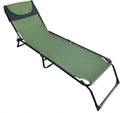 Adjustable Folding Camping Cots, Extra Wide Portable 74 x 24 x 12 inches, Green I466843