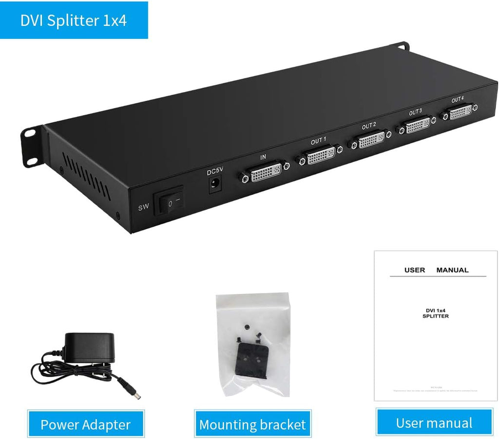 DVI Splitter 1 in 4 Out D1120