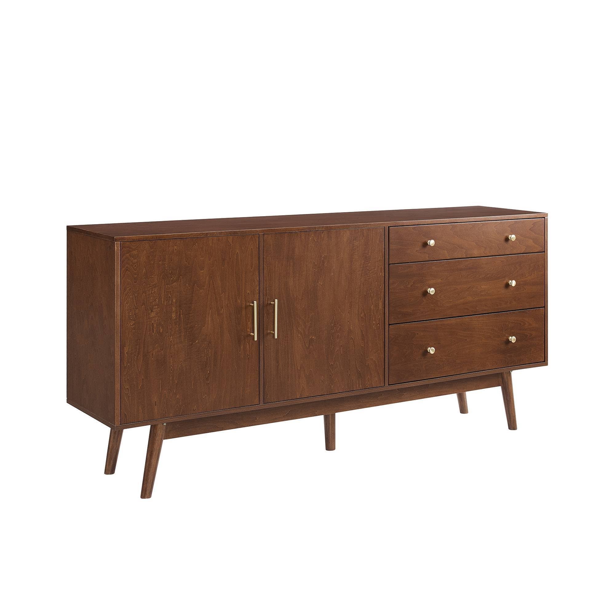 Walnut 3 Drawer 2 Door Sideboard V869772
