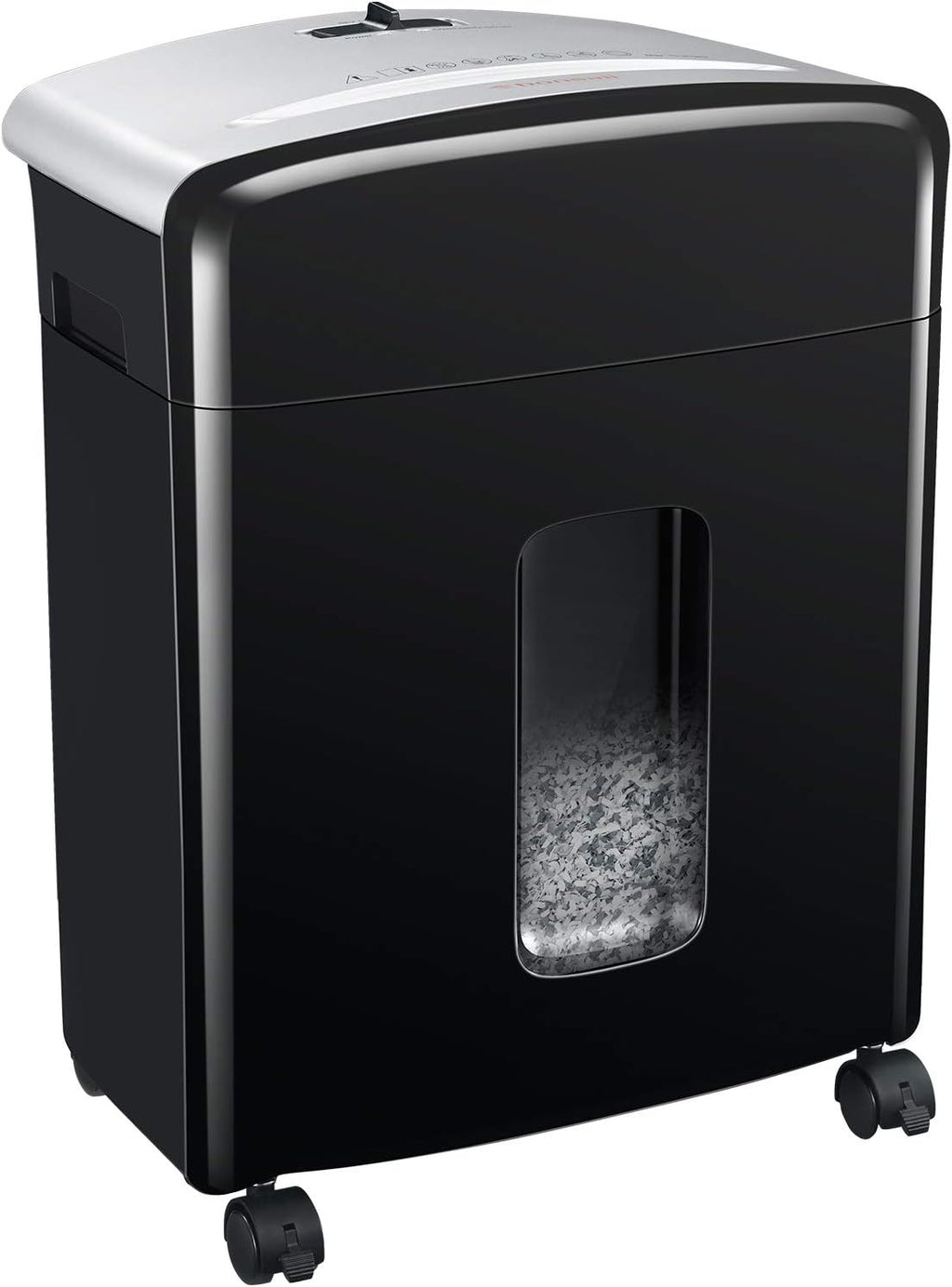 12-Sheet Micro Cut Paper Shredder with Pullout Basket, Black R234