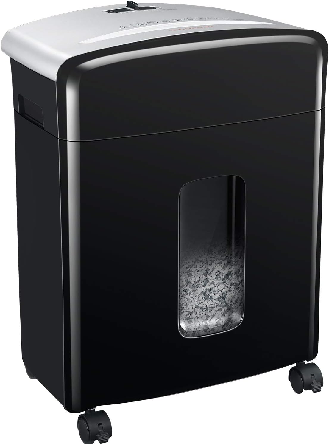 12-Sheet Micro Cut Paper Shredder with Pullout Basket, Black R234
