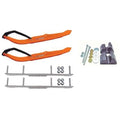 Orange MTX Snowmobile Skis with 4.5 inch Shaper Bars Complete Kit N723