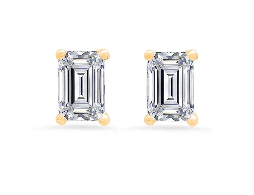 18K Yellow Gold Diamond Stud Earrings N653