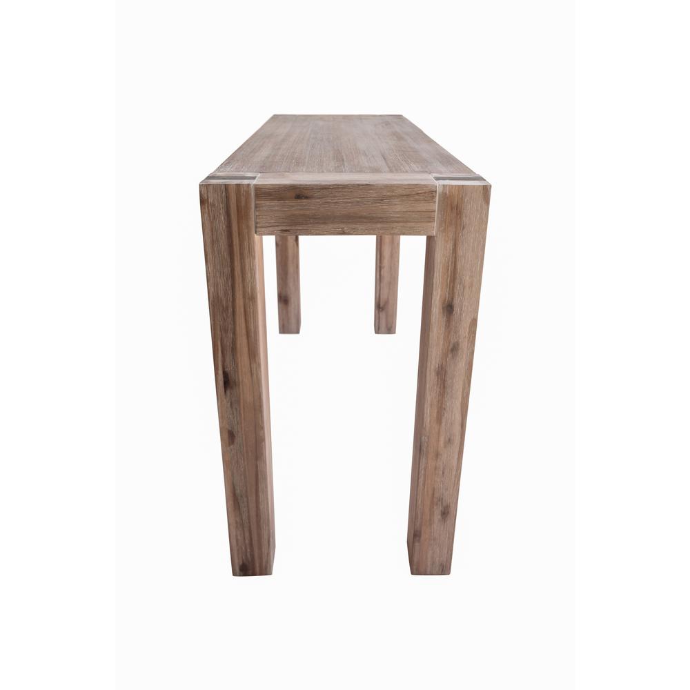 Brushed Driftwood Acacia Wood Media Console Table Z4201