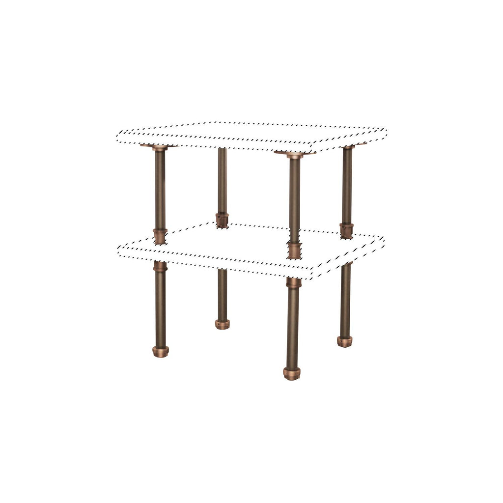 Rustic Bronze Industrial End Table G36901