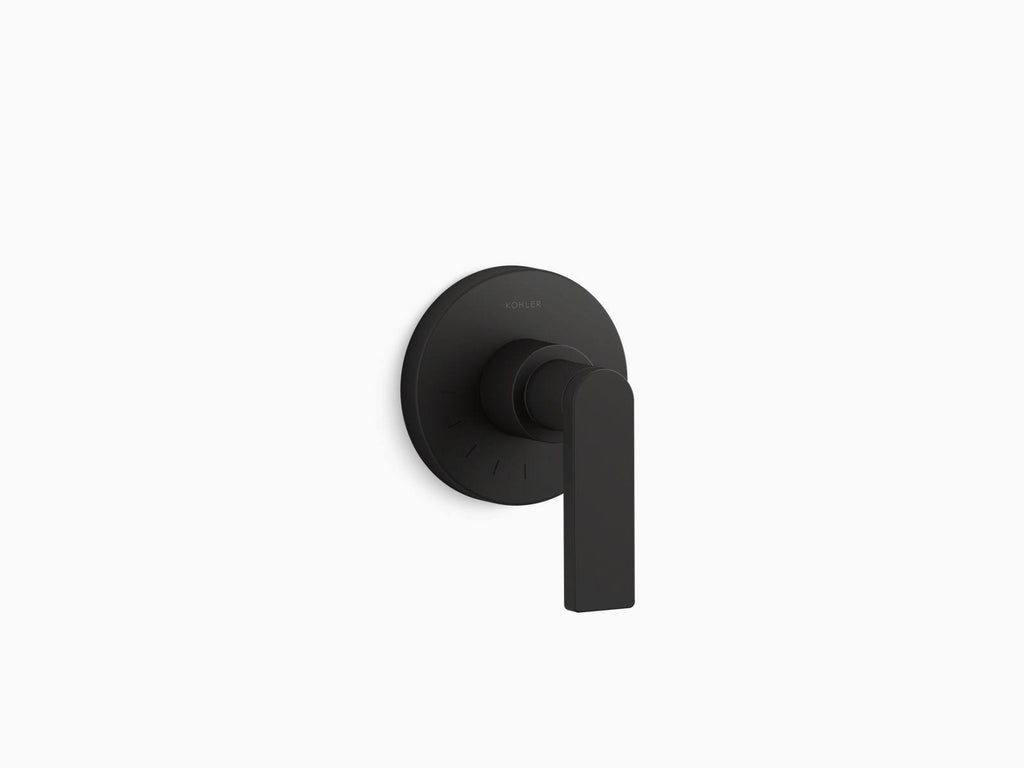 Matte Black Volume Control Valve Trim with Lever Handle A597445
