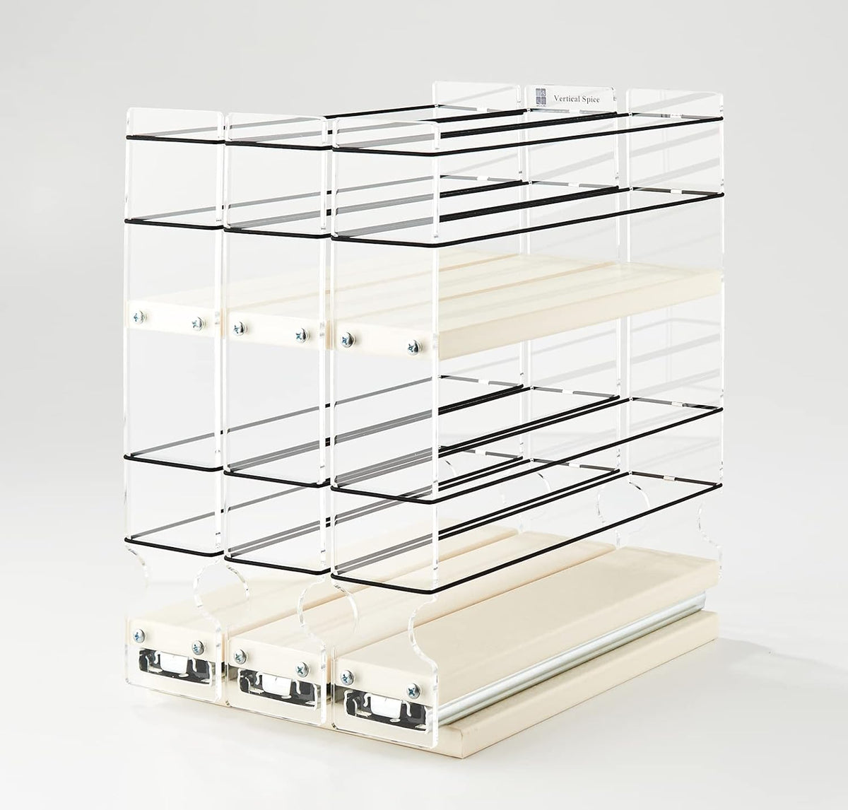 Spice Rack Cabinet Mounted 3 Drawers 30 Capacity I9907