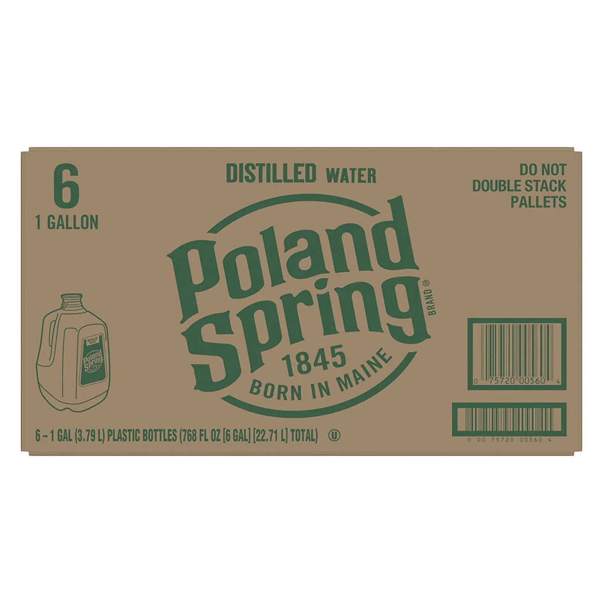 1 Gallon Poland Spring Distilled Water, 6 per case I735
