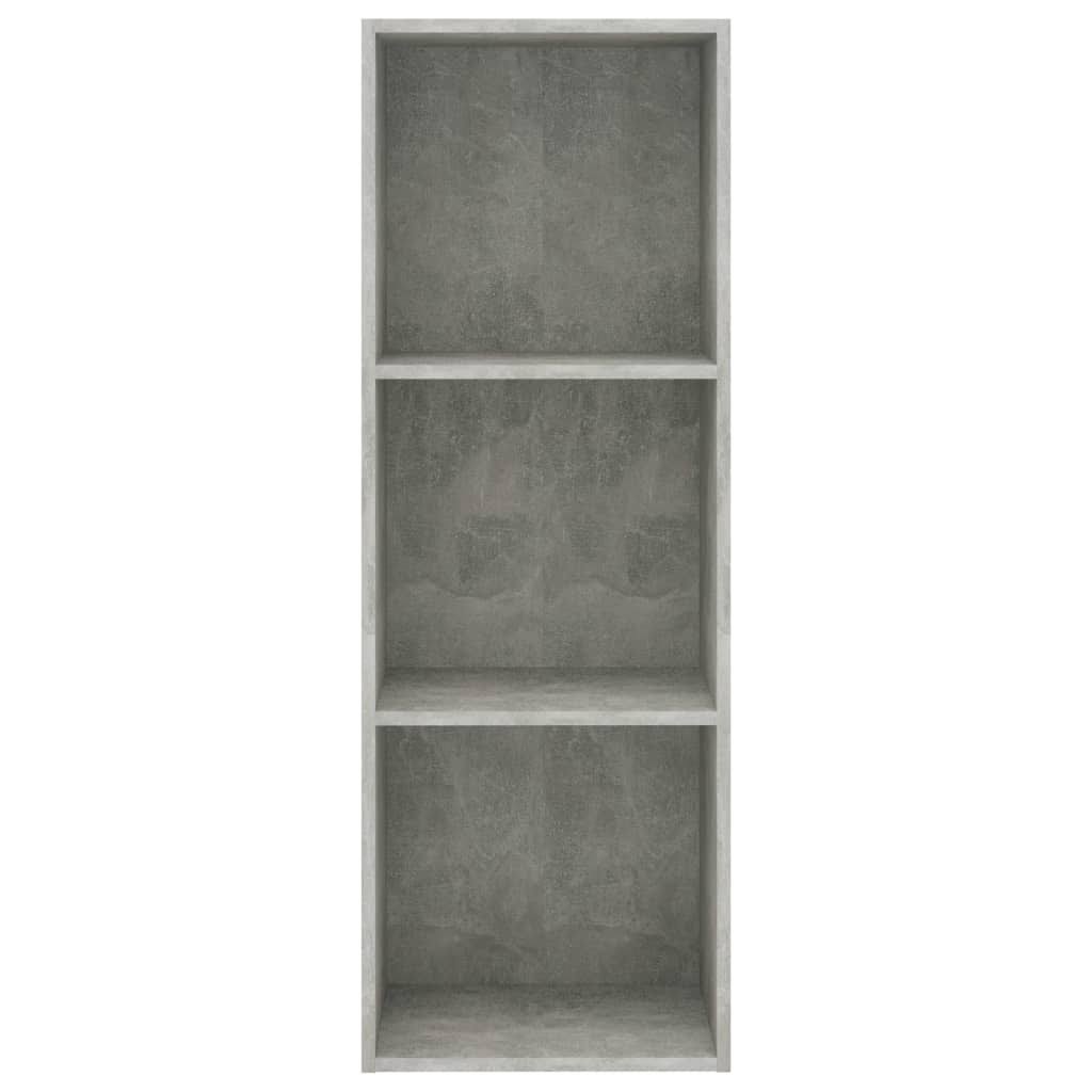 3-Tier Book Cabinet Concrete Gray Chipboard A251