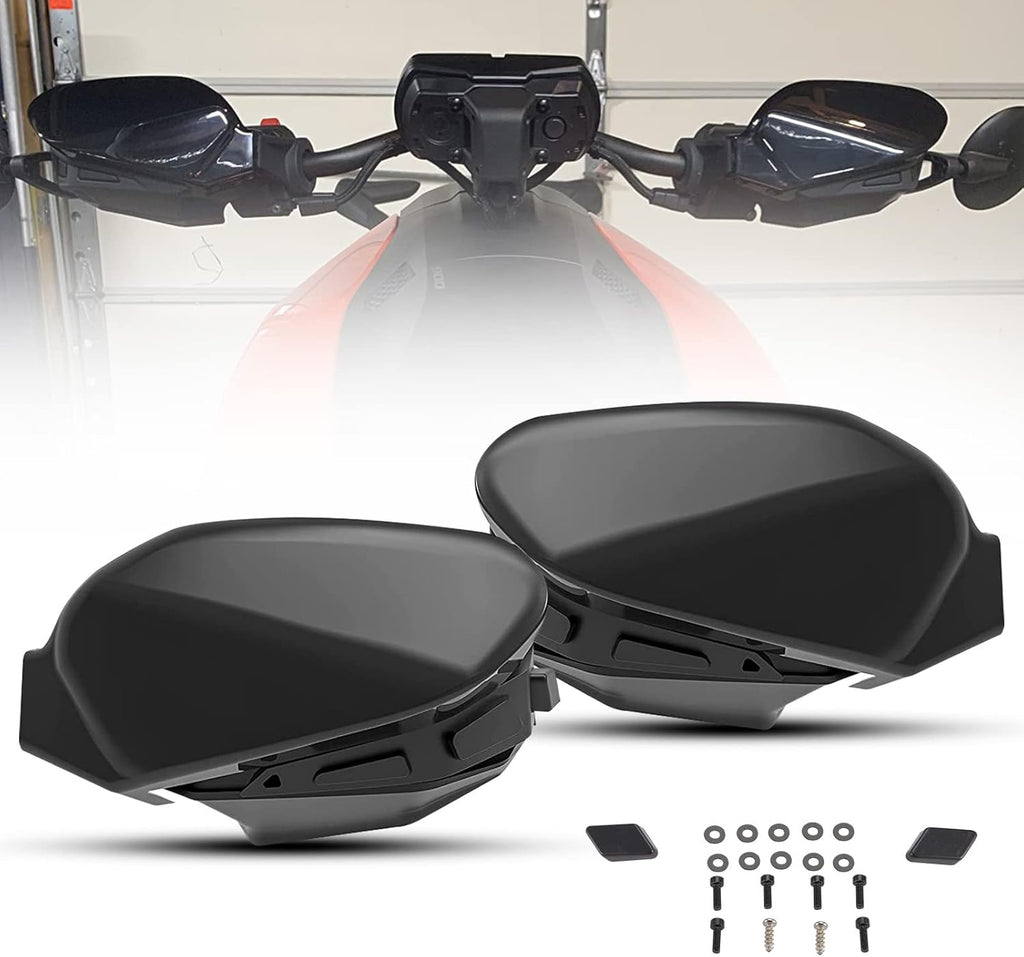 Black Plastic Hand Guards Wind Deflector Kit 2PCS Z20144