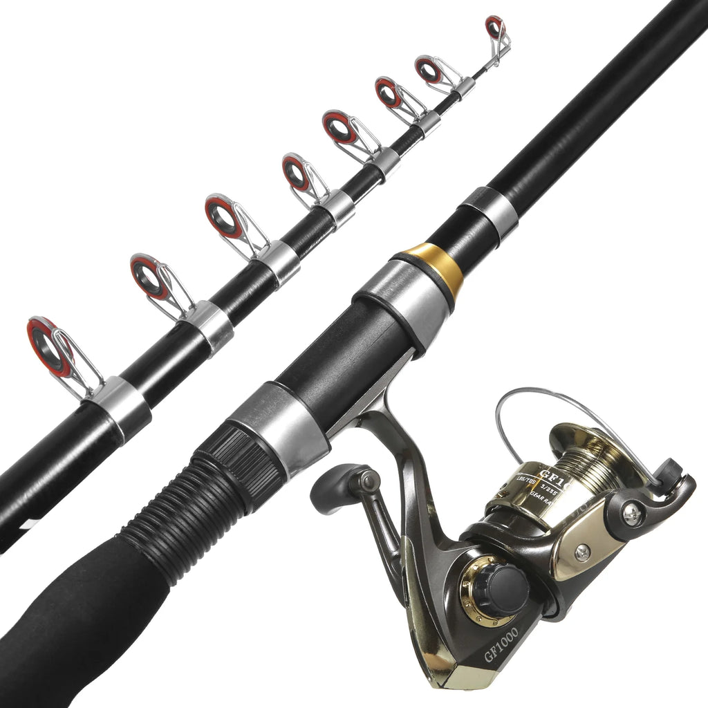 Telescopic Spinning Rod and Reel Combo Kit with Lures T47139