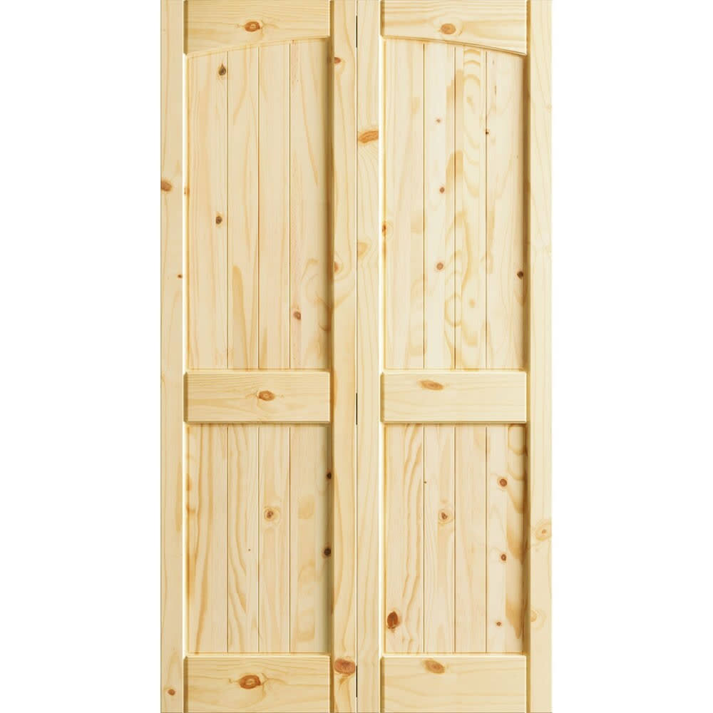 Beige Unfinished Bi-Fold Door L584