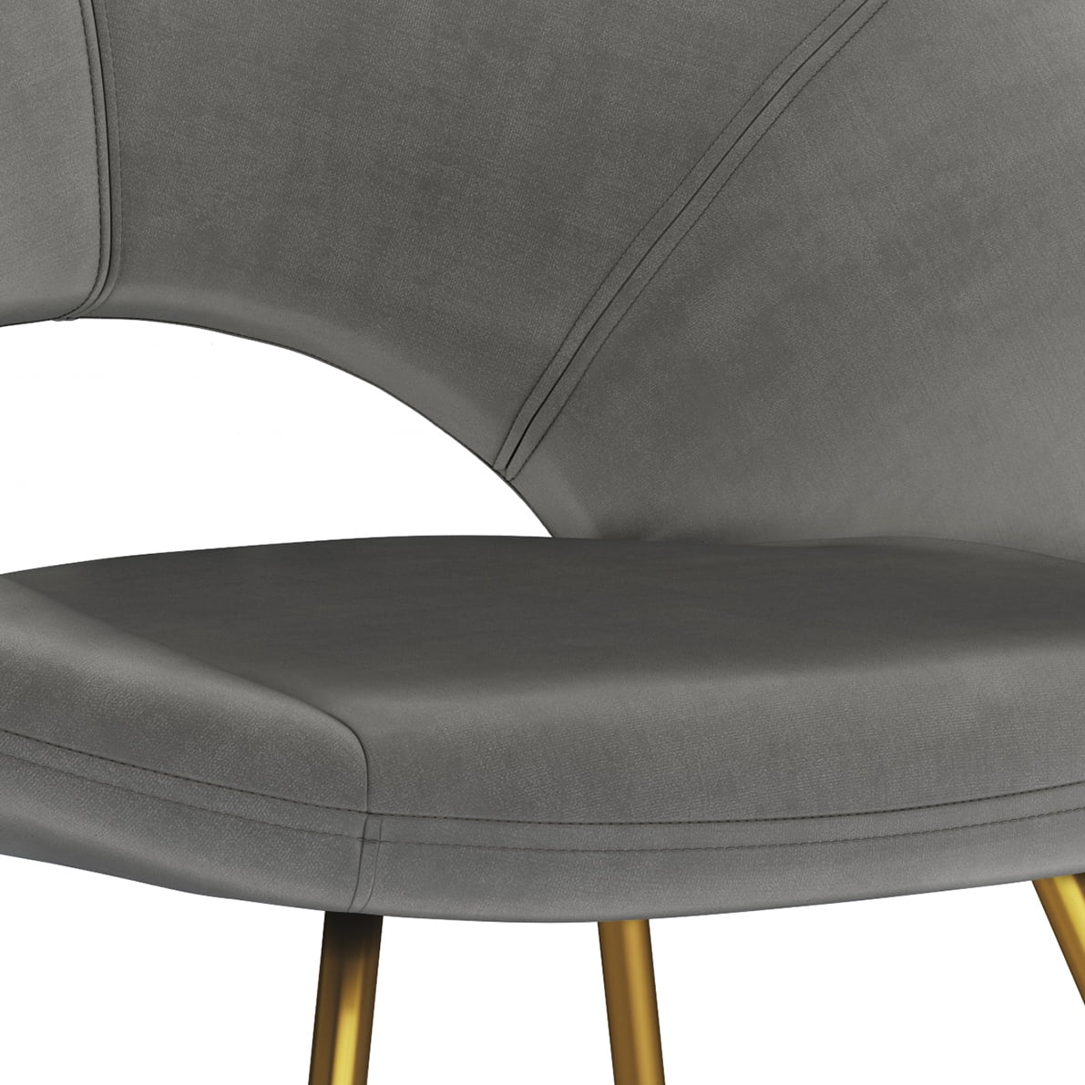 Gray Velvet Accent Chair V1279