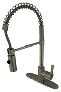Satin Nickel Kitchen Faucet with Pull-Down Sprayer W176205