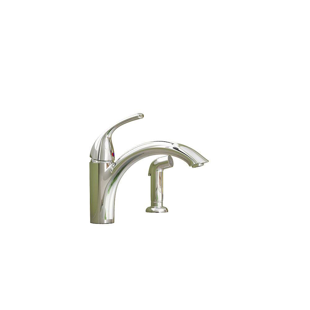 Chrome Single Handle Kitchen Faucet with Spray I99413