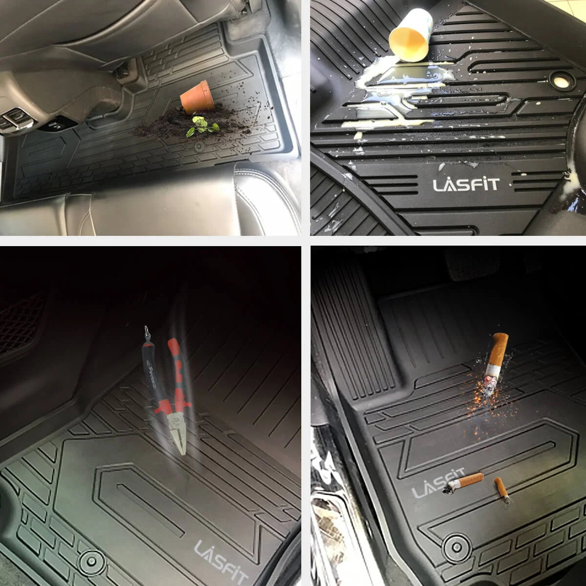 Black TPE All Weather Car Mats for Chevrolet Equinox D3680