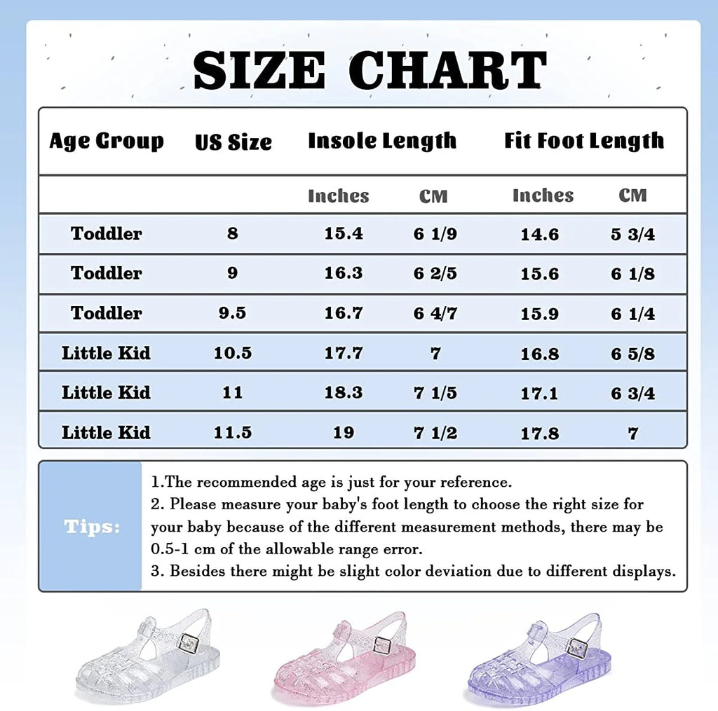 Toddler Girls Closed Toe Jelly Sandals Mary Jane Flat N89208