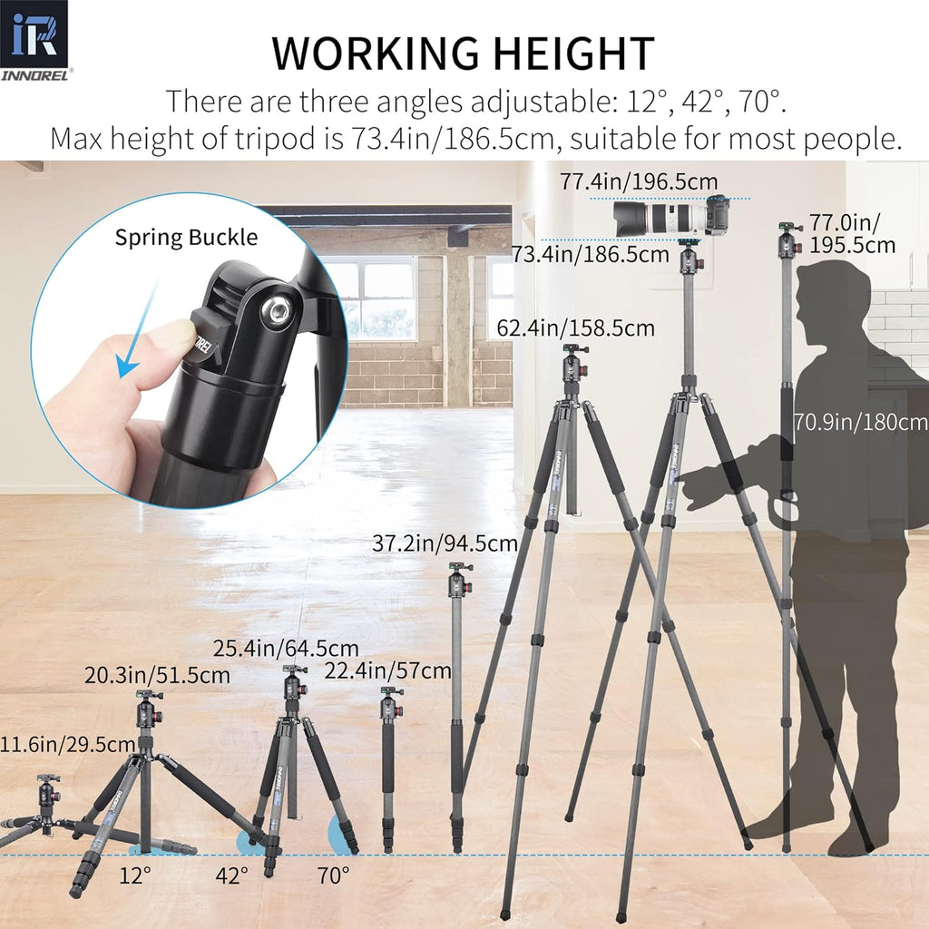 Carbon Fiber Tripod with 32mm Tube and 360° Panoramic Ballhead X7584