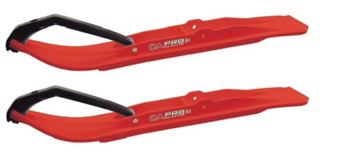 Red XT Snowmobile Skis with 4.5" Shaper Bars Complete Kit M272