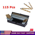 115pc Titanium Drill Bit Set with Index Case M635