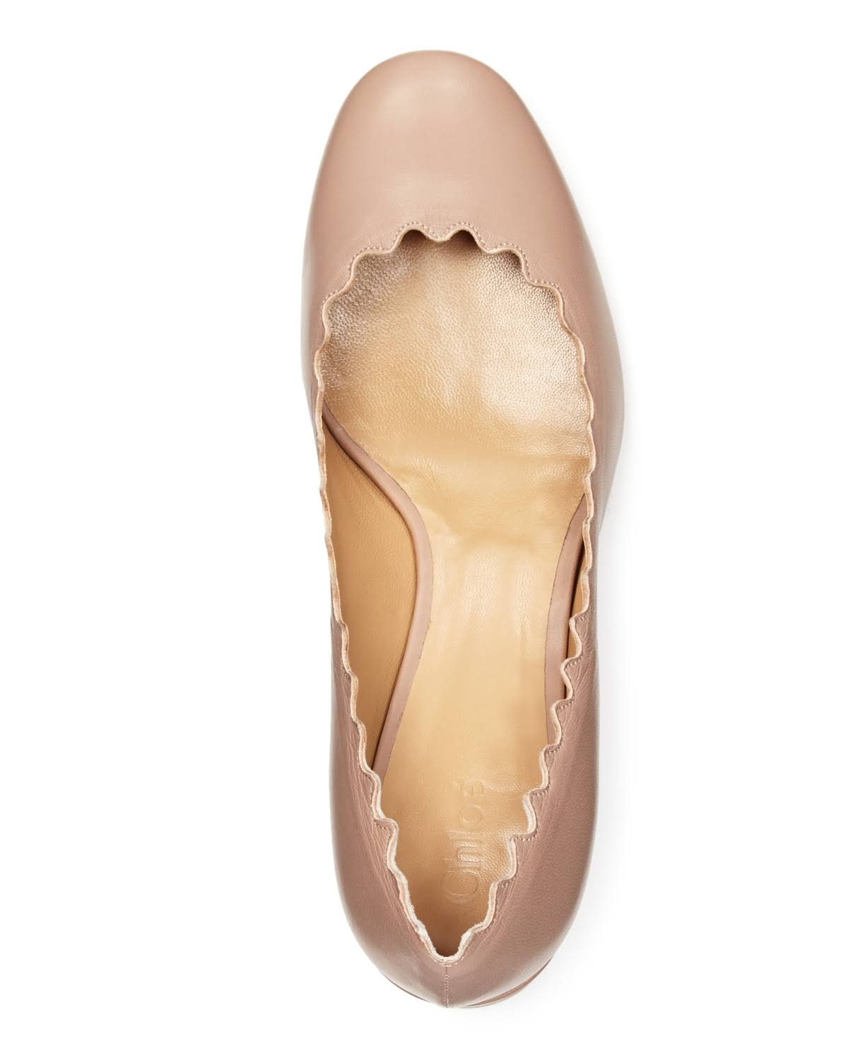Scalloped Leather Pump 10 S13915