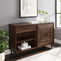 Dark Walnut 52 Inch Wood Buffet Cabinet Z602891