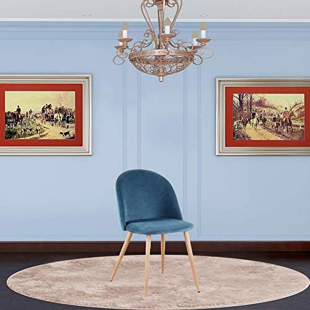 Blue Velvet Upholstered Dining Side Chairs K522034