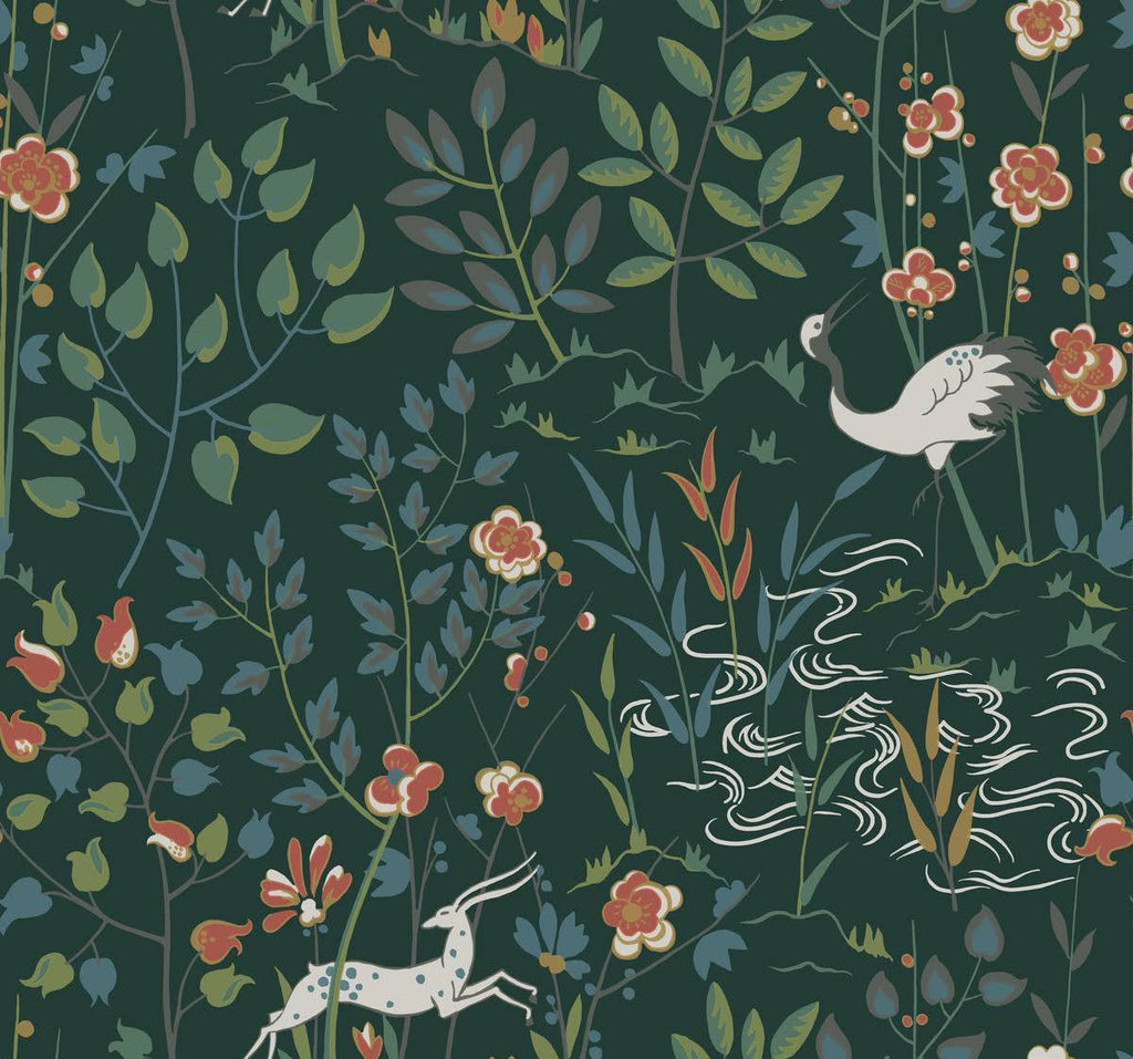 Dark Green Aspen Wallpaper Y712