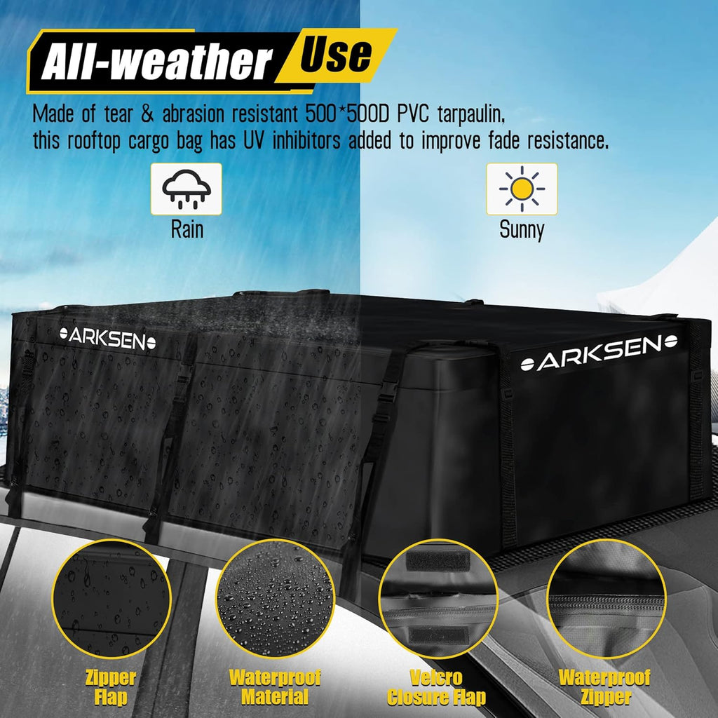 Waterproof Rooftop Cargo Carrier Bag with 6 Door Hook Straps I201