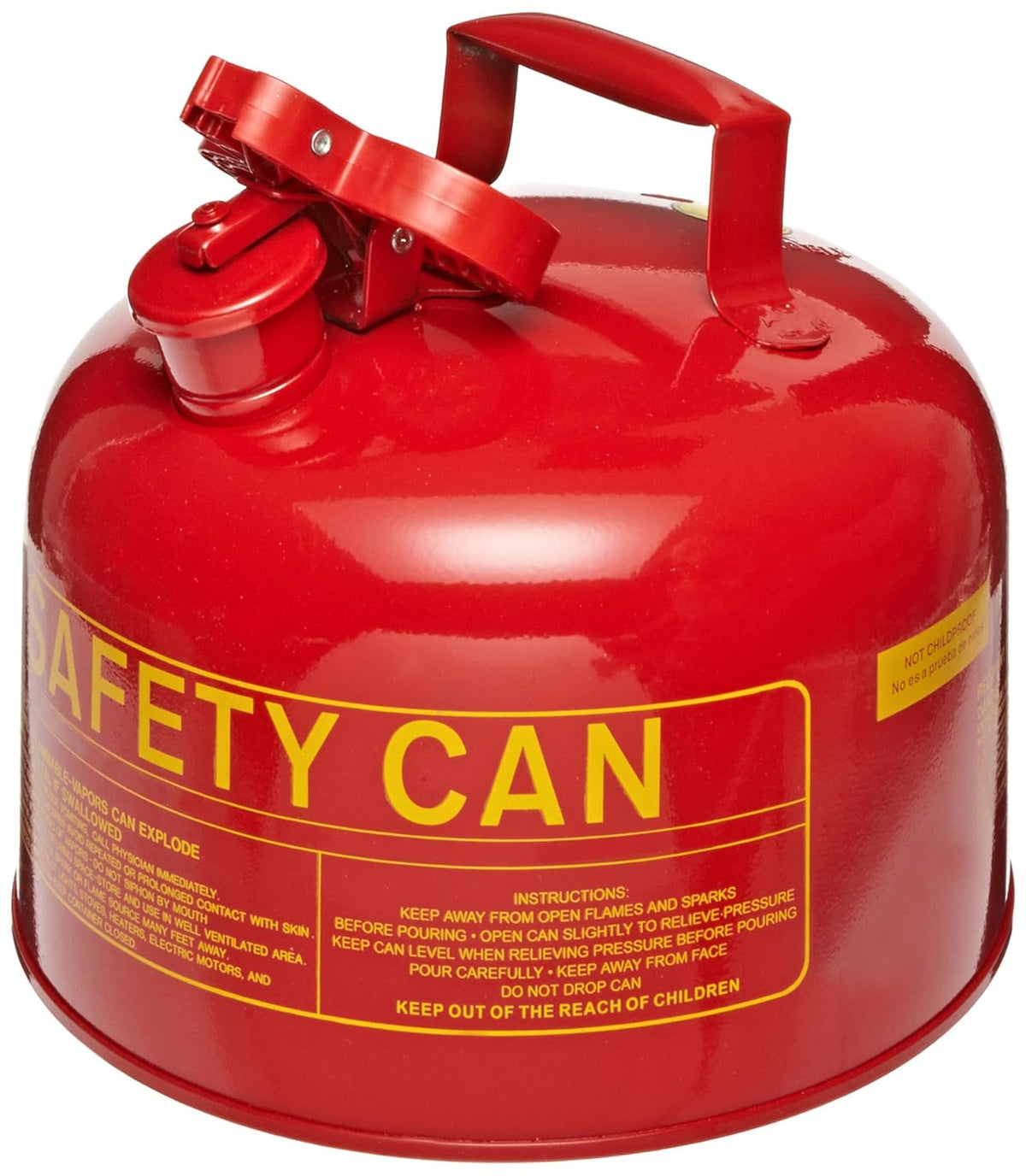 Red 2-1/2 Gallon Metal Safety Can T2154