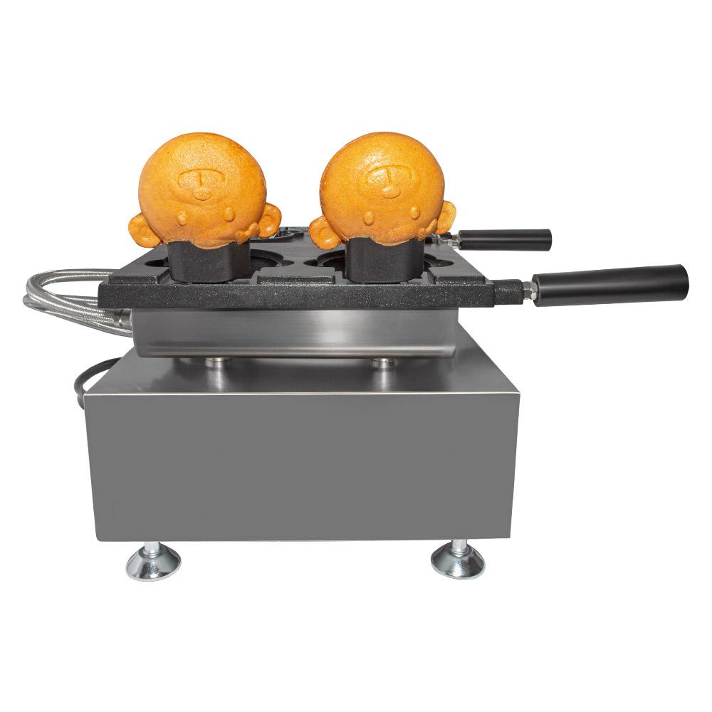 Stainless Steel Nonstick Taiyaki Maker with 2 Bear Shaped Molds B757