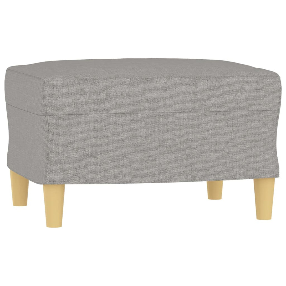 Light Gray Fabric Sofa Chair with Footstool M239757
