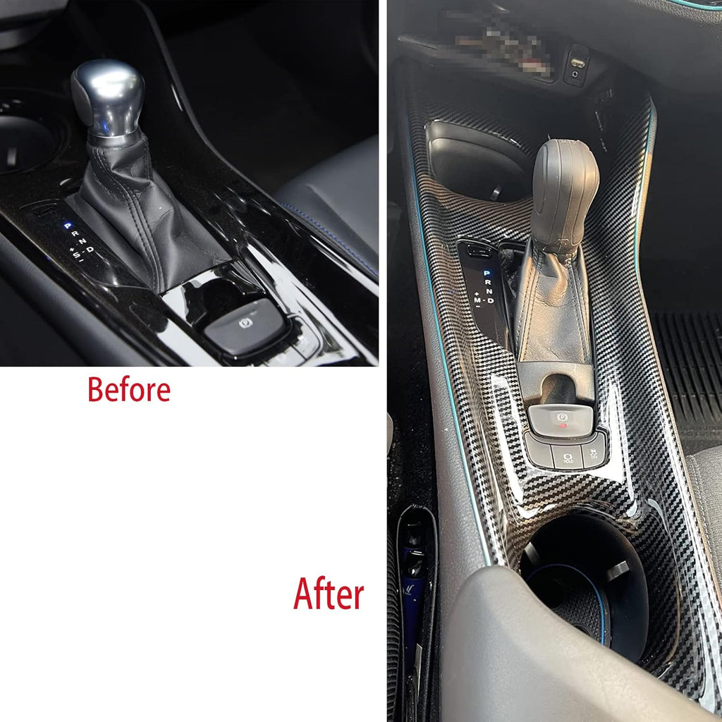 ABS Carbon Fiber Center Console Gear Shift Panel Trim Pack of 2 U653755