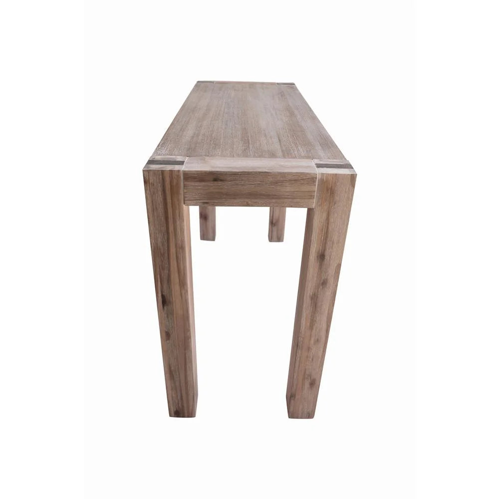 Brushed Driftwood Acacia Wood Media Console Table Z4201