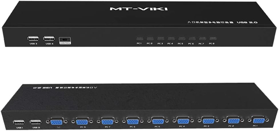 8 Port KVM Switch with VGA USB Cables, Pack of 2 I587