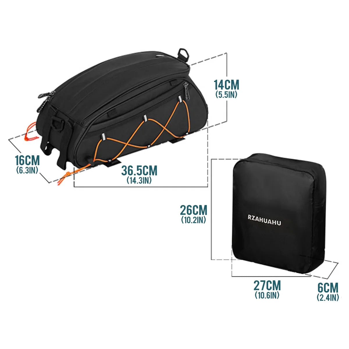 Bike Pannier Set 3 in 1 Rear Rack Bag with Hanging Side Bags R426