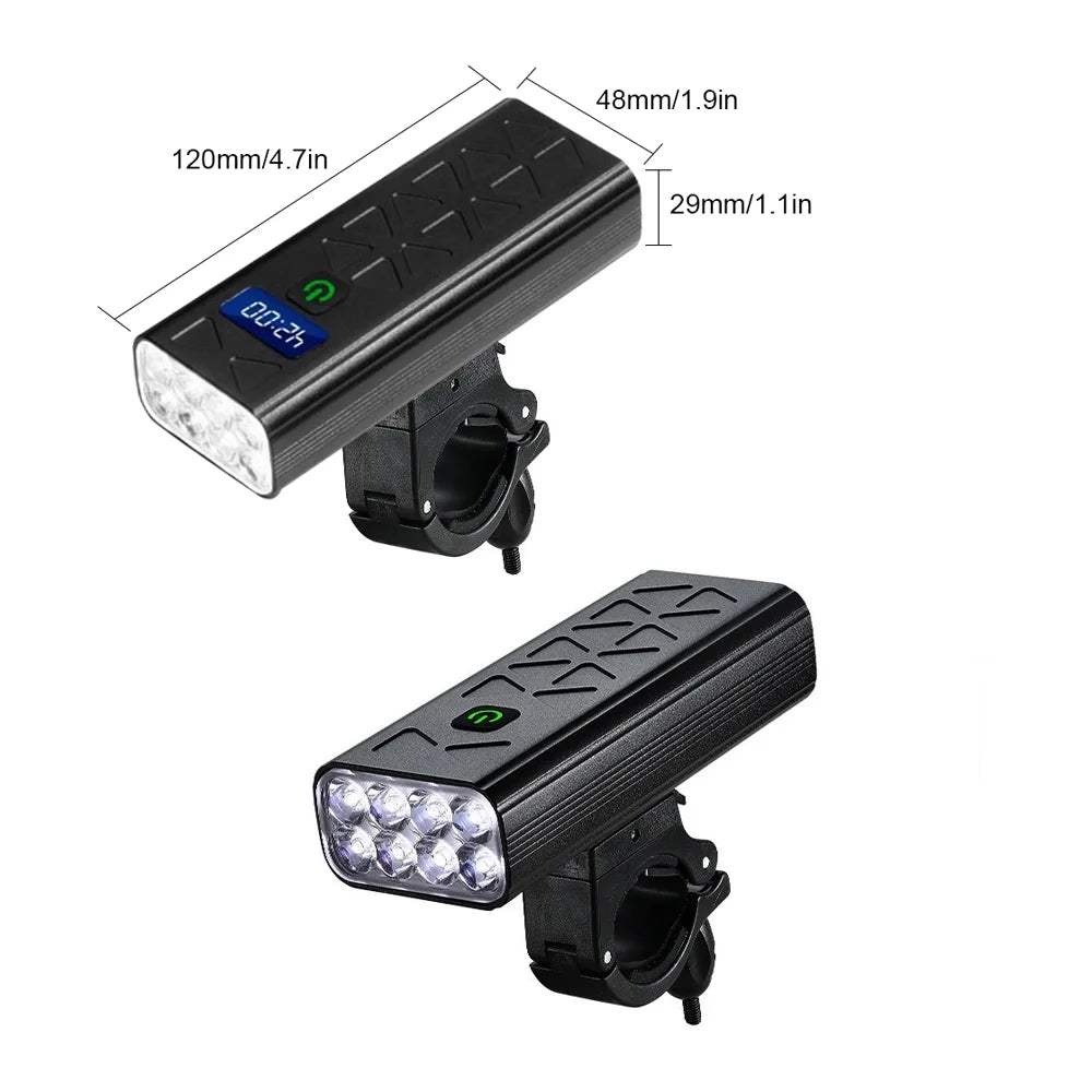8LED Rechargeable Bike Front Headlight with 5 Modes Y4922